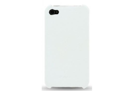 Чехол кожаный Melkco Snap для Apple Iphone 4/4S белый фото 1