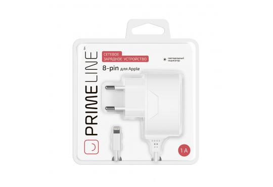 СЗУ 8-pin для Apple, 1A, белый, Prime Line фото 1