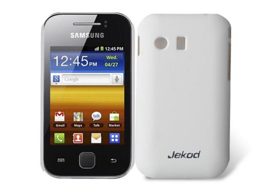 Изображение чехла Samsung Galaxy Y S5360 ( пластиковый Jekod белый ракурс 3)