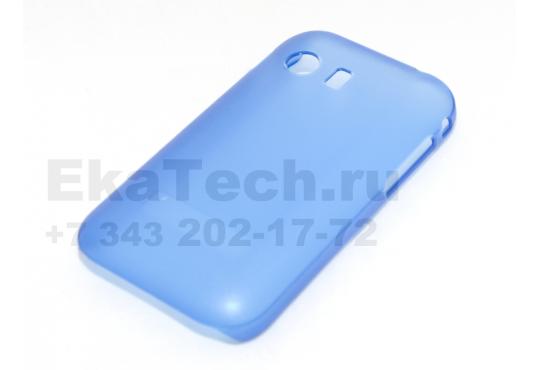 Фото чехла Samsung Galaxy Y S5360 ( пластиковый JustinCase Thin Type синий ракурс 2)