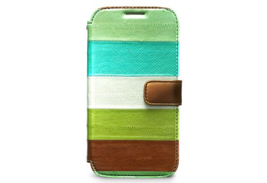 Чехол кожаный Zenus Prestige Eel Leather Diary для Samsung Galaxy S4 i9500 зеленая гамма фото 1