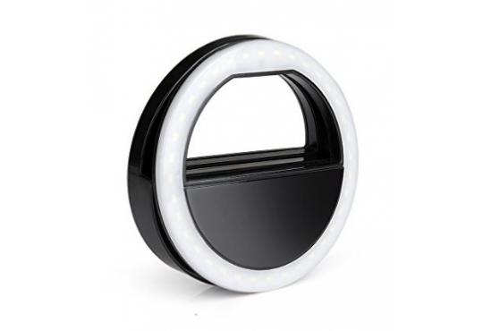 Светодиодное кольцо для селфи LIGH-SELFIE черное фото 1