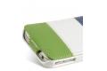 Чехол кожаный Melkco Jacka Type для Apple Iphone 4/4S Rainbow 3 зелено-бело-синий фото 6
