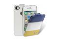 Чехол кожаный Melkco Jacka Type для Apple Iphone 4/4S Rainbow 3 сине-бело-желтый фото 1