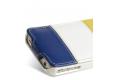 Чехол кожаный Melkco Jacka Type для Apple Iphone 4/4S Rainbow 3 сине-бело-желтый фото 6
