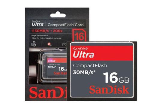 Карта памяти CompactFlash 16 Gb Sandisk Ultra 30Mb/s фото 1