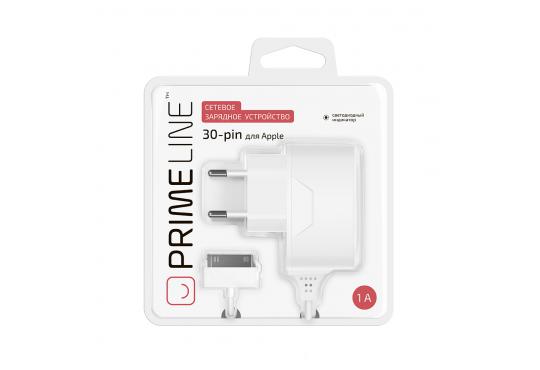 СЗУ 30-pin для Apple, 1A, белый, Prime Line фото 1