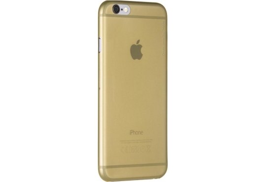 Тонкая накладка Deppa для iPhone 6 / 6s с пленкой золотая фото 1