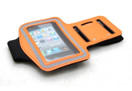 Спортивный чехол на руку ArmBand для Apple iPhone 4s оранжевый фото 1