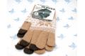 Перчатки сенсорные Beewin (Smart Gloves) BW-21BR L для экранов коричневые, шерсть фото 1
