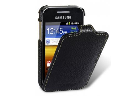 Фото чехла Samsung Galaxy Y S5360 ( кожаный Melkco Jacka Type черный ракурс 1)
