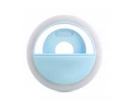 Светодиодное кольцо для селфи LIGH-SELFIE голубое фото 1