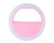 Светодиодное кольцо для селфи LIGH-SELFIE розовое фото 1