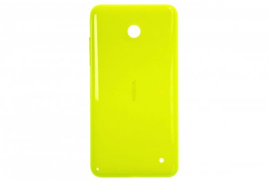 Фирменная задняя крышка oem (панель аккумулятора) Nokia Lumia 630 \ Lumia 635 желтая глянцевая фото 1