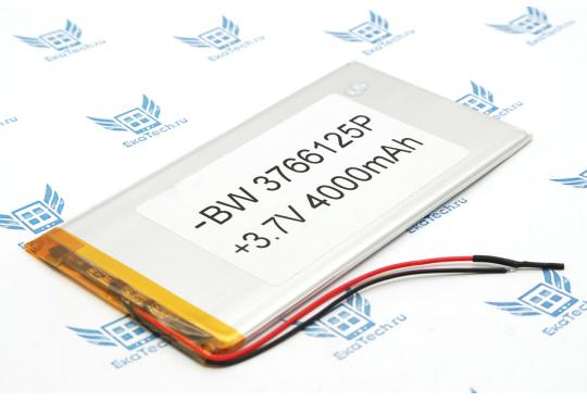 Аккумулятор Li-Pol универсальный 3.7x66x125мм (3.7v) 4000mAh фото 1