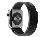 Ремешок для Apple Watch 1/2/3 42мм, 4 поколение 44мм, металл, сетчатый, Миланская петля, черный фото 1