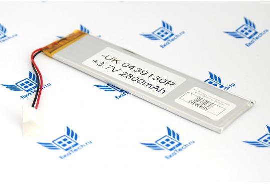 Аккумулятор Li-Pol универсальный 4x39x130мм (3.7v) 2800mah фото 1
