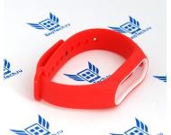 Ремешок Helistags для Xiaomi Mi Band 2 красный с белой рамкой фото 1
