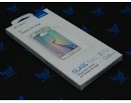 Закалённое защитное стекло Deppa 3D для Samsung Galaxy S6 Edge белая рамка фото 1