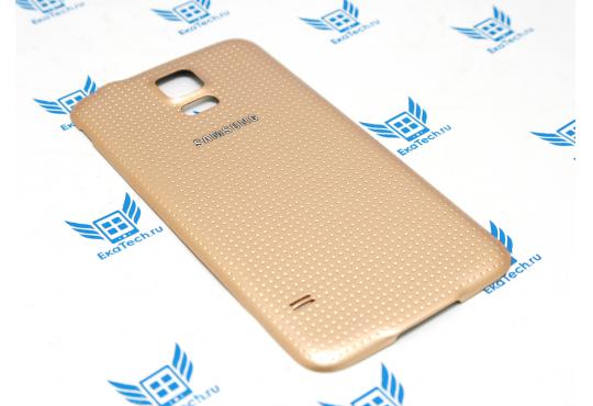 Задняя крышка для Samsung Galaxy S5 / i9600 / G900F золотистая фото 1