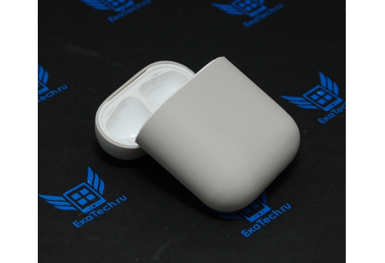 Чехол Silicone Case для наушников Apple AirPods / AirPods 2 (2019), силиконовый, бежевый фото 1