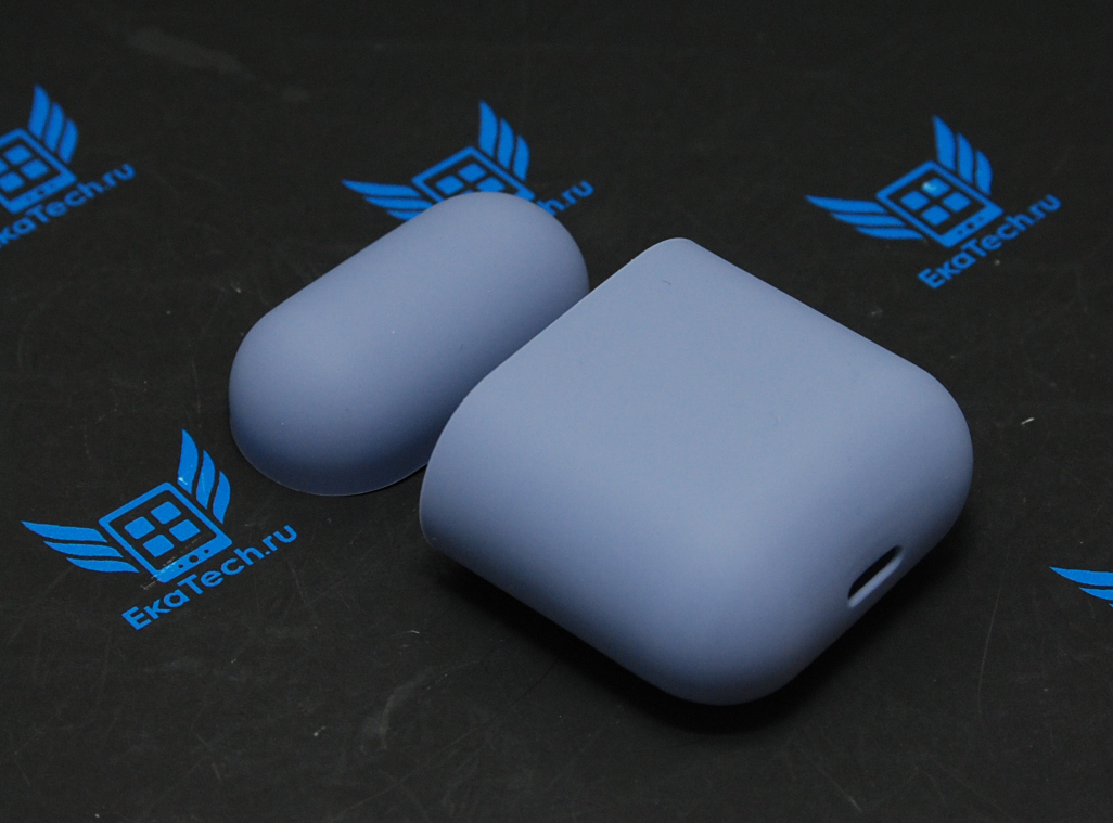 Чехол Silicone Case для наушников Apple AirPods, силиконовый, синий