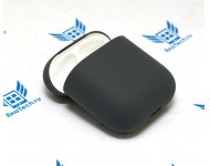 Чехол Silicone Case для наушников Apple AirPods / AirPods 2 (2019), силиконовый, черный (серый) фото 1