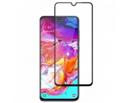 Защитное стекло Tempered Glass 3D для Samsung Galaxy A70 / A705, черное фото 1