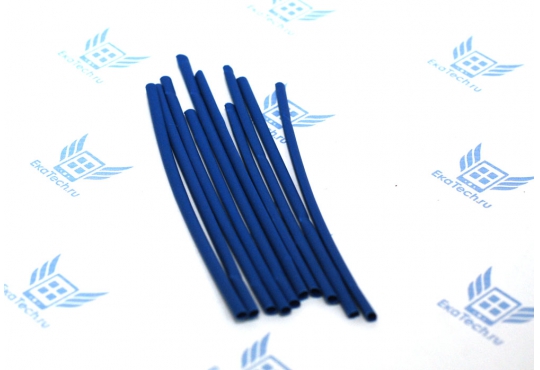 Термоусадочная трубка D3.0мм, по 10см, 1м, синяя фото 1