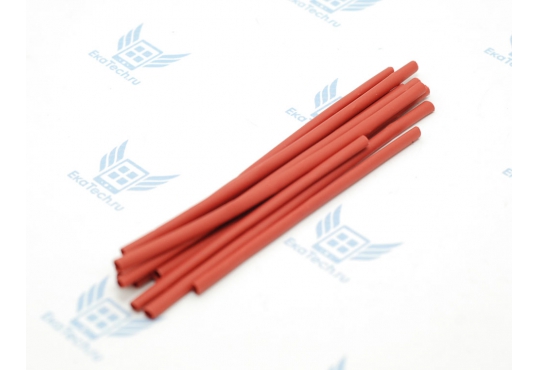 Термоусадочная трубка D3.5мм, по 10см, 1м, красная фото 1