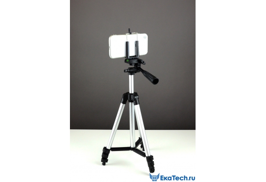 Штатив (тренога) для камеры Tripod 3110, высота 110см, серебристый фото 1