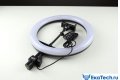 Кольцевая лампа (селфи кольцо) LedRing, 26см, 3 режима, со стойкой, питание USB фото 4