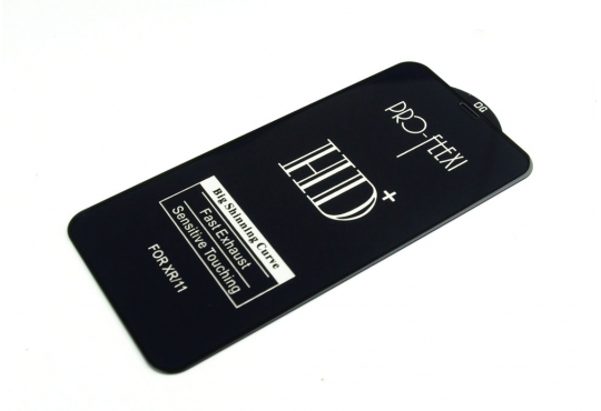 Защитное стекло Pro Flexi для Apple iPhone XR / Apple iPhone 11 черная рамка фото 1