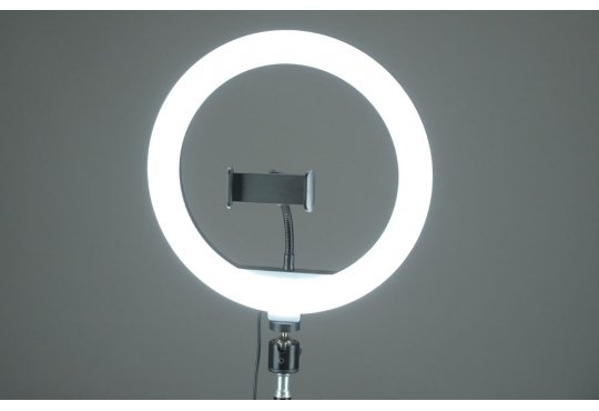 Кольцевая лампа (селфи кольцо) LedRing (CXB-260), 26см, 3 режима, со стойкой, 2A питание USB фото 1