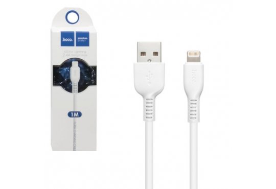 Дата-кабель Hoco X20 Flash USB / Lightning 1м для Apple iPhone белый фото 1