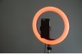 Светодиодное кольцо для селфи RGB LED MJ33, цветное фото 2