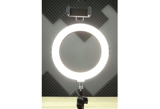 Селфи лампа (светодиодное кольцо) HelisTags LedRing 20см (со штативом), 3 режима фото 1