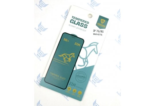 Защитное стекло 3D Horse для Apple iPhone 7 / 8 / SE (2020), белое фото 1