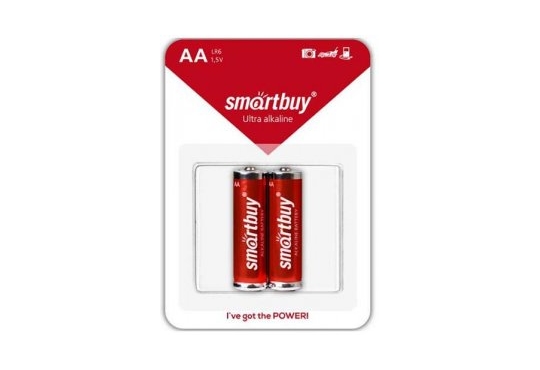 Батарейка Smartbuy LR6 \ AA, 2 шт, блистер фото 1