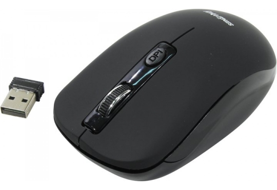 Мышь беспроводная Smartbuy One 345AG-K, черная фото 1