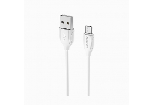 Дата-кабель MicroUSB Borofone BX19, 1м белый фото 1