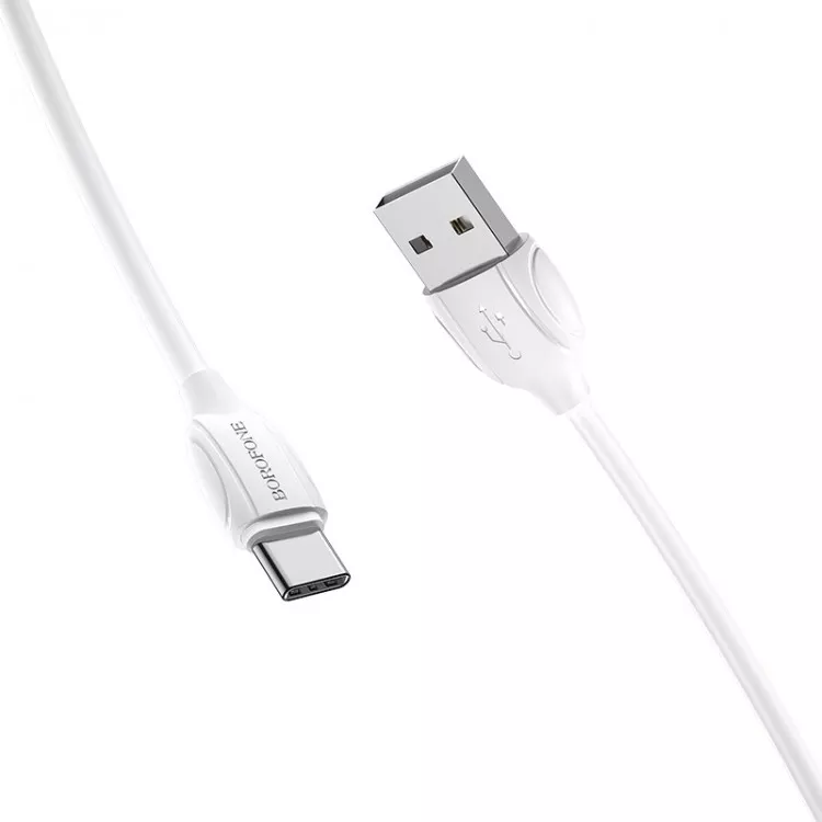 Дата-кабель Borofone BX19, USB-Type-C, 1 метр, белый