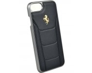 Чехол Ferrari для iPhone 8 Plus / 7 Plus 488 (Gold) Hard, кожа, черный фото 1