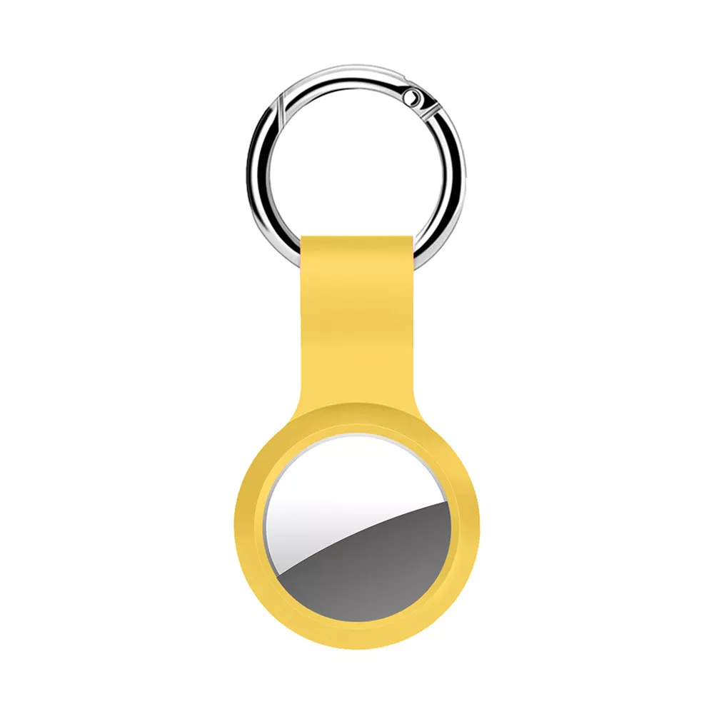 Чехол-брелок Deppa EasyLife для AirTag силиконовый с петлей желтый