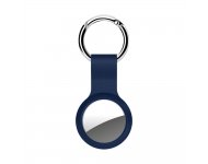 Чехол-брелок Deppa EasyLife для AirTag силиконовый с петлей синий фото 1