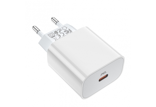 Сетевое зарядное устройство Hoco C76A Plus, QC3.0 20W, белое фото 1