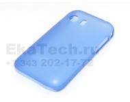 Фото чехла Samsung Galaxy Y S5360 ( пластиковый JustinCase Thin Type синий ракурс 2)