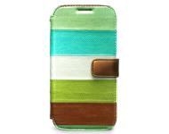 Чехол кожаный Zenus Prestige Eel Leather Diary для Samsung Galaxy S4 i9500 зеленая гамма фото 1