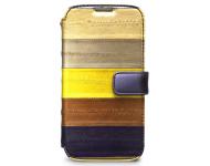Чехол кожаный Zenus Prestige Eel Leather Diary для Samsung Galaxy S4 i9500 коричневая гамма фото 1