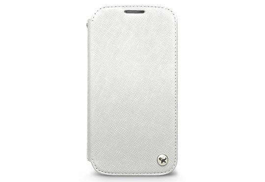 Чехол кожаный Zenus Prestige Minimal Diary для Samsung Galaxy S4 i9500 белый фото 1